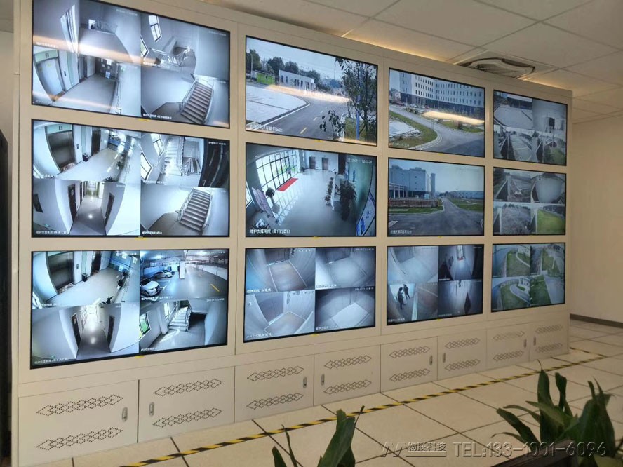 百色地区高清视频监控拼接屏安装
